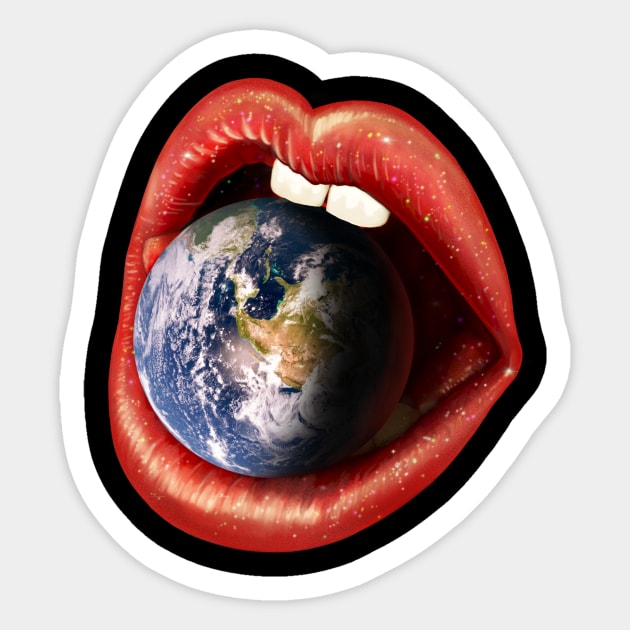 Sweet Treat - Earth Sticker by nicebleed